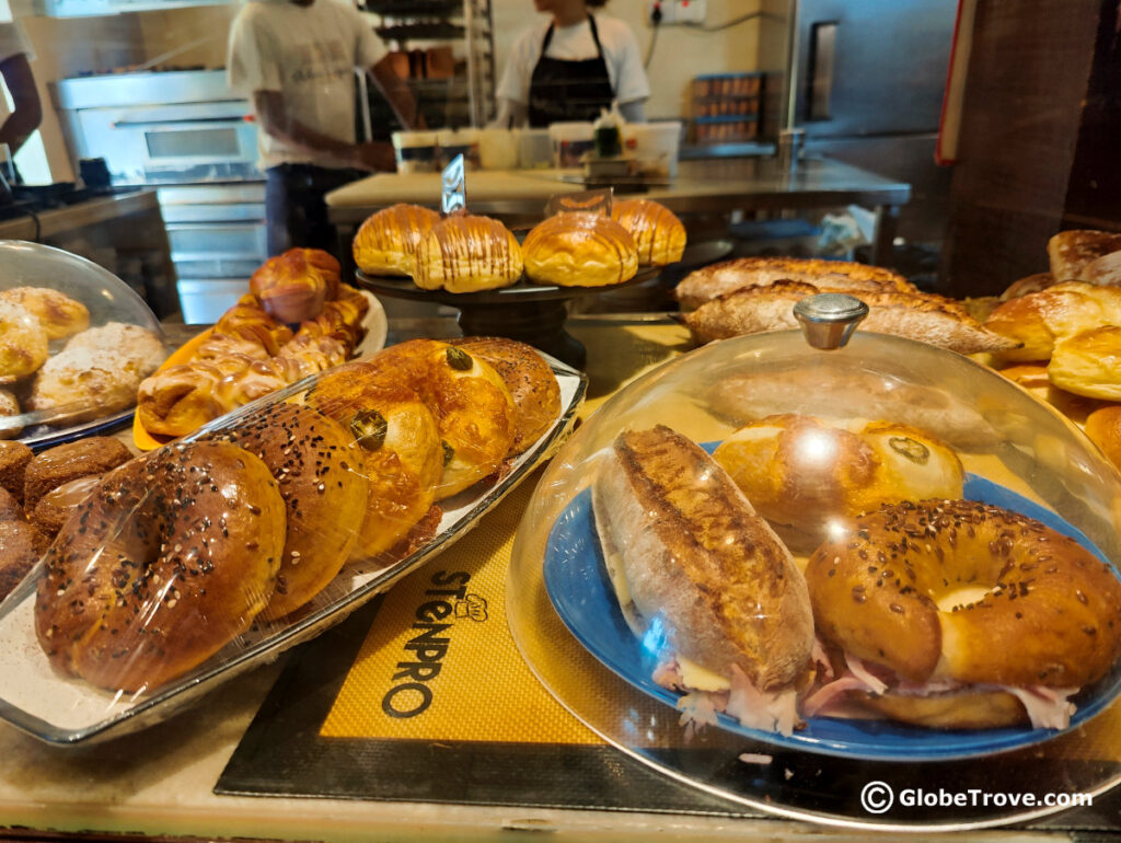 All the amazing baked goods at Padaria Prazeres.