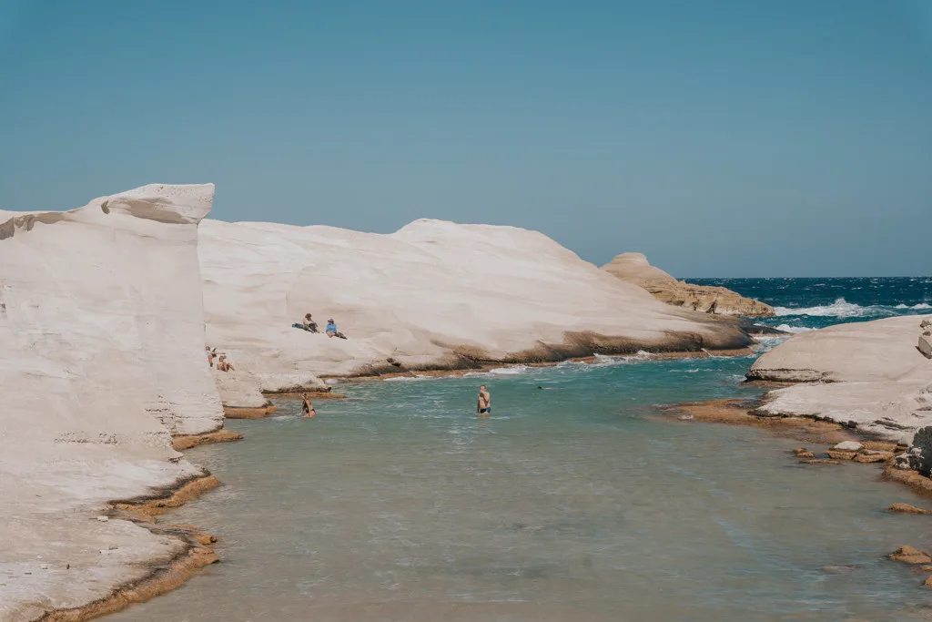 Milos is a lovely island to spend August in Europe.