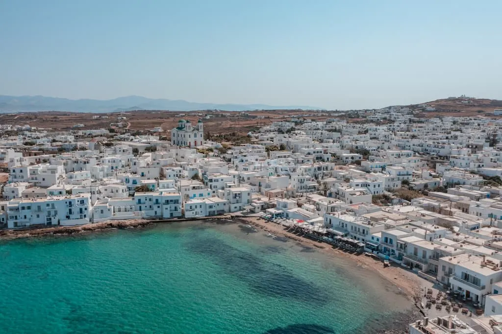 If you are looking for a nice warm destination to spend July in Europe, then consider Paros in Greece.