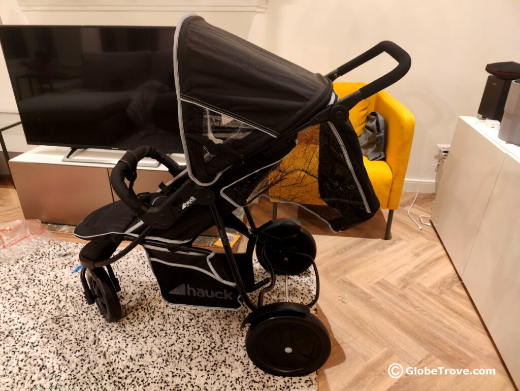 The Hauck Freerider buggy as a single stroller.