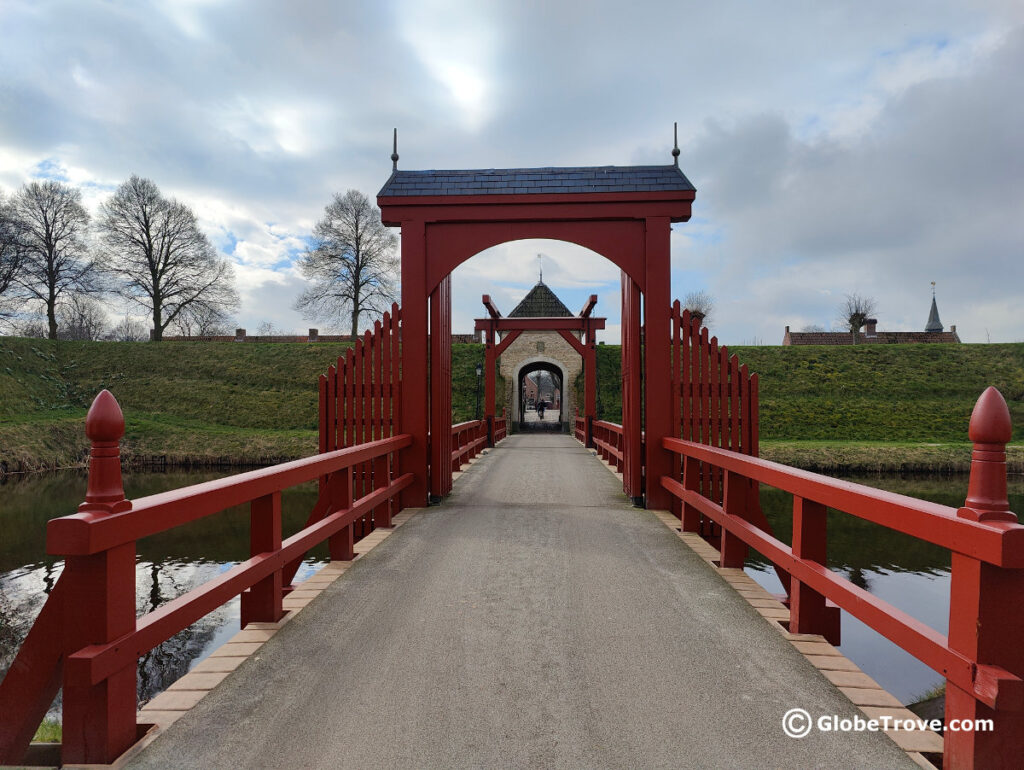 The big bridge is one of the most instagrammable spots in Fort Bourtange.