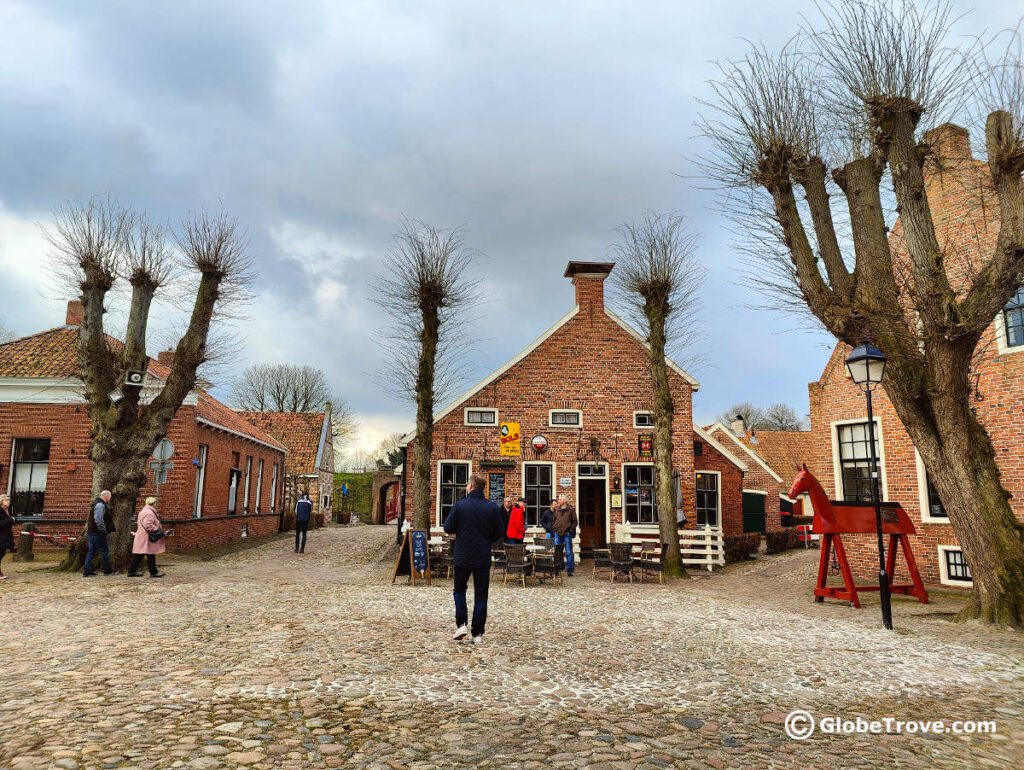 The best place to hang out at Fort Bourtange is at the main square.