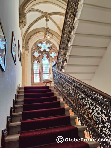 The gorgeous stairway in Bad Bentheim castle.