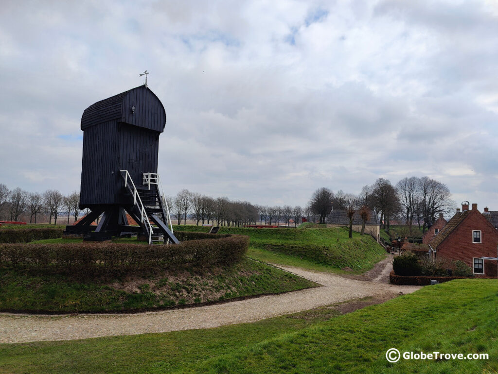 One of the first things that you will notice about Fort Bourtange is the windmill.