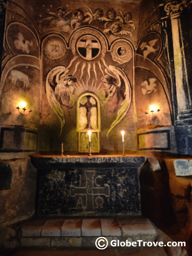 The chapel in Valkenburg cave.