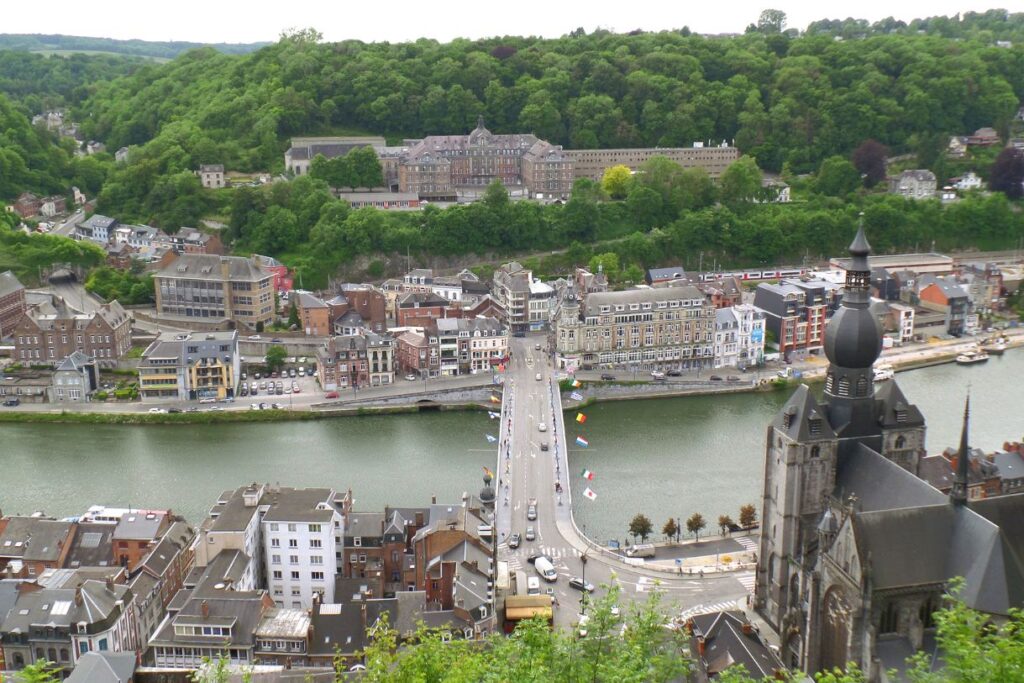 The view from the top of Dinant Citadel.