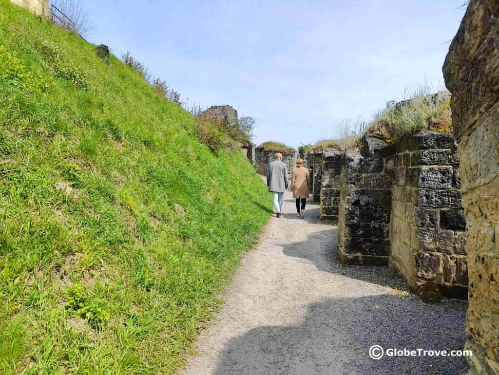 Inside the Valkenburg castle ruins.
