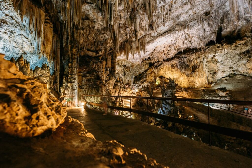 Inside the caves of Nerja.