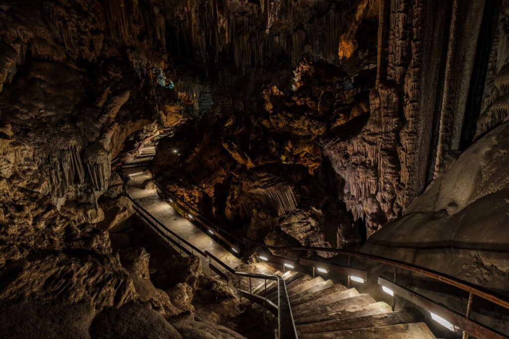 Steps at the Nerja caves