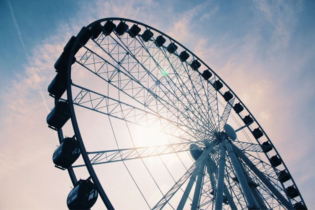 If you love the circular motion of Ferris wheels, then one of best things to do in Las Vegas besides gamble is the High Roller Observation Wheel.