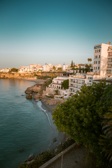 Playa el Salon is one of the prettiest of the Nerja beaches.