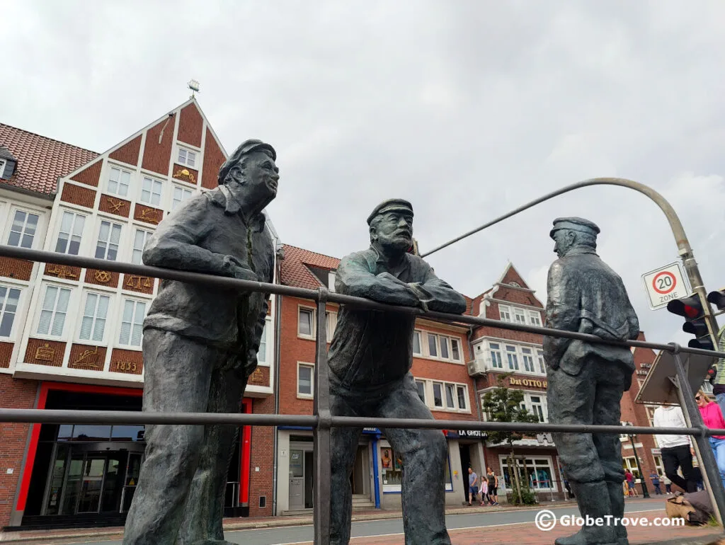 The three statues are one of the coolest attractions in Emden Germany.