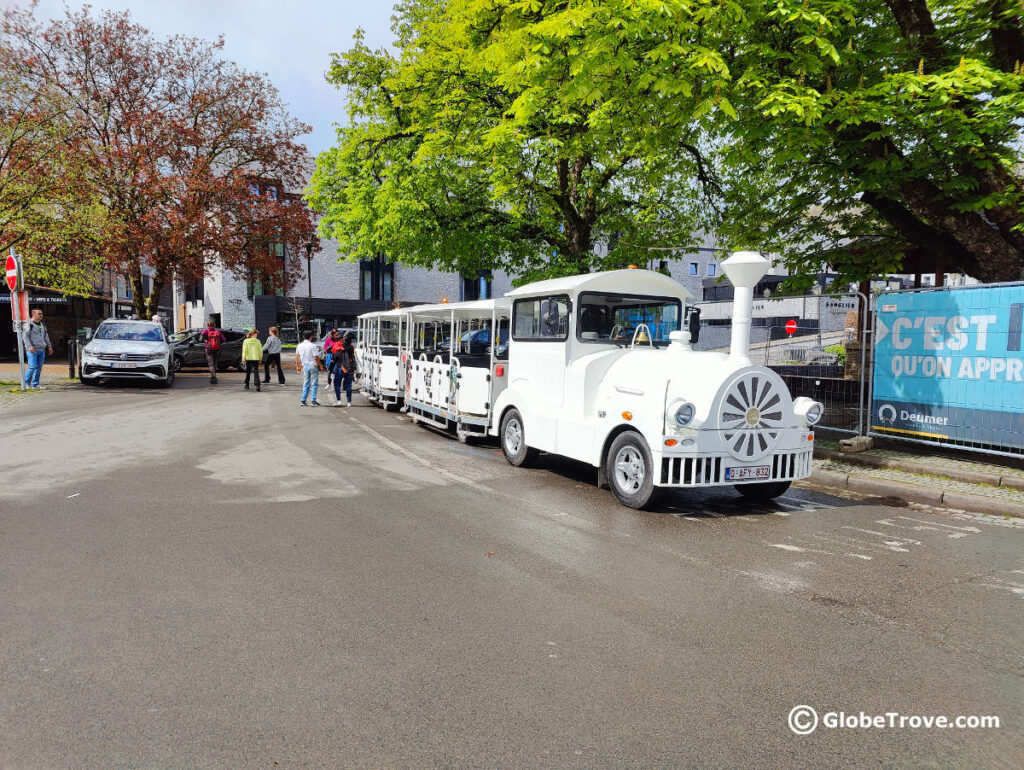 The tiny train is one of the best things to do in Durbuy because it gives you a view of the city from different perspectives.