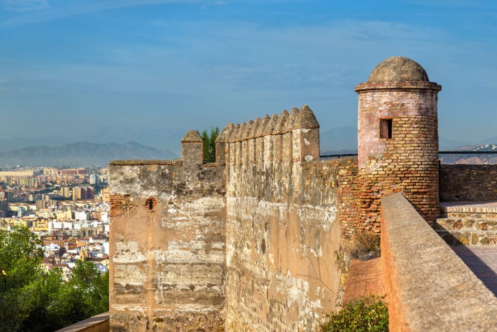 The walls of the Gibralfaro castle is one of the many historic attractions. Is Malaga worth visiting? For the history it is!