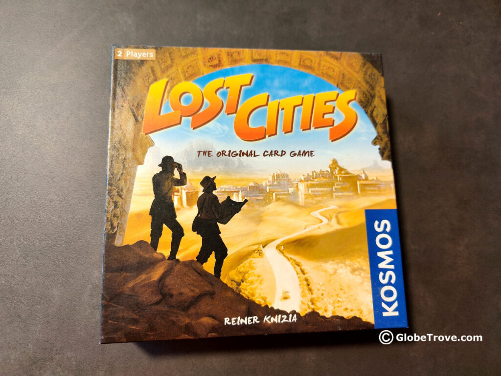 Lost cities with its bright yellow logo is one of the iconic travel board games.