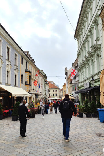 7 Best Restaurants In Bratislava That Serve Mouthwatering Cuisine 12 One of the central streets with loads of restaurants in Bratislava