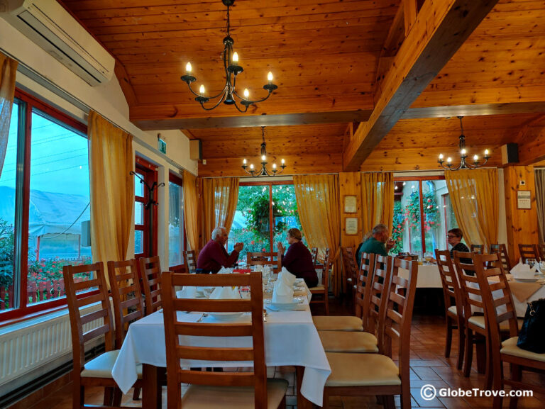 The inside of one of the best restaurants in Szeged for fish