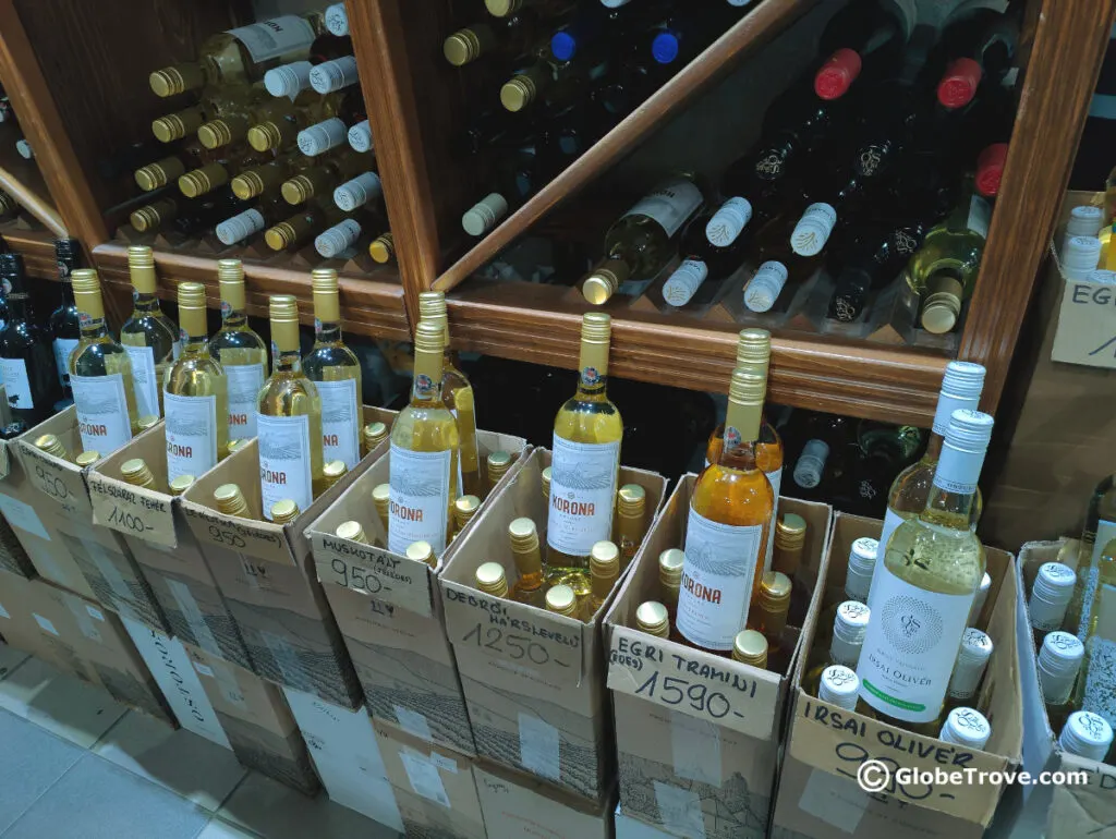 Wine is one of the souvenirs from Budapest that we stocked up on.