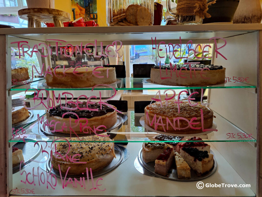 If you have a sweet tooth then you have to try one of these cool cheesecakes at Cafe & Cheesecake bakery. It is one of my favorite things to do in Quedlinburg, Germany.