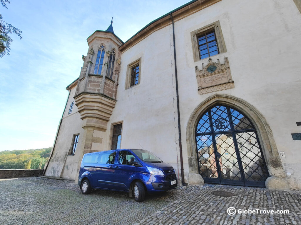 The outer facade of the Czech Silver museum in Kutna Hora. This is one of the famous things to do in Kutna Hora.