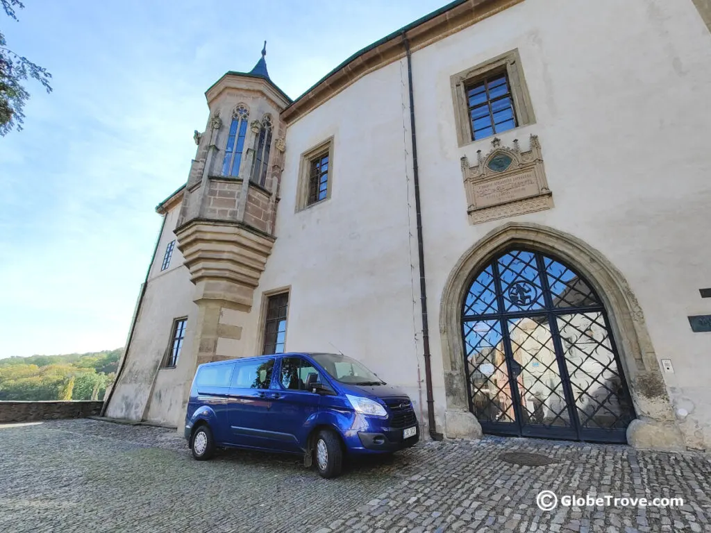 The outer facade of the Czech Silver museum in Kutna Hora. This is one of the famous things to do in Kutna Hora.