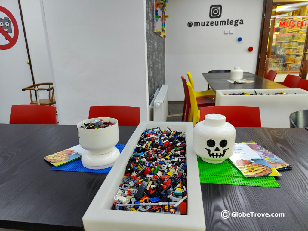 One of the play stations at the Lego museum in Kutna Hora which kept the kids occupied while we had a quick meal.