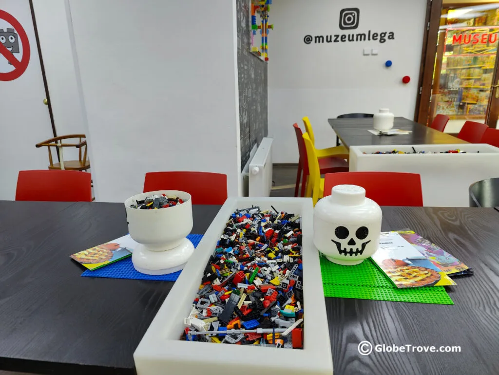 One of the play stations at the Lego museum in Kutna Hora which kept the kids occupied while we had a quick meal.