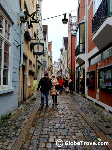 The Schnoor is one of the coolest places to be in even if you've come just for the Christmas markets in Bremen.