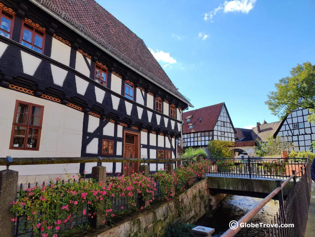 The half timbered houses along the canals are so pretty and you will see them if you take a tour. It is one of the best things to do in Quedlinburg, Germany