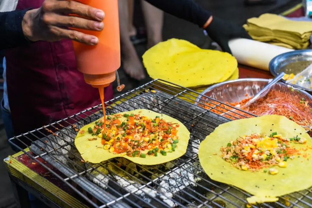 Vietnamese pancakes are one of the cool vietnamese street food.