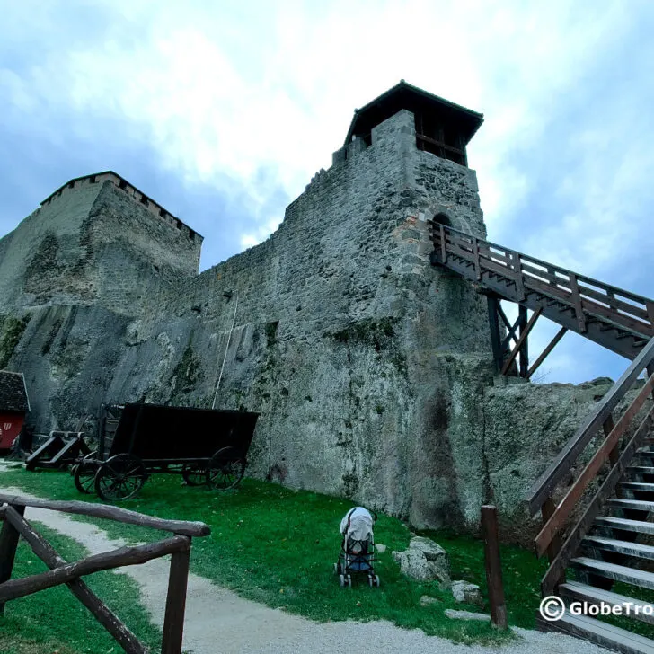 Visegrad castle on a gloomy day