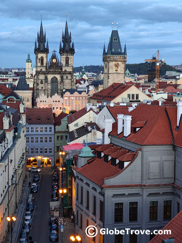 Central Prague has so many old buildings and so much history.