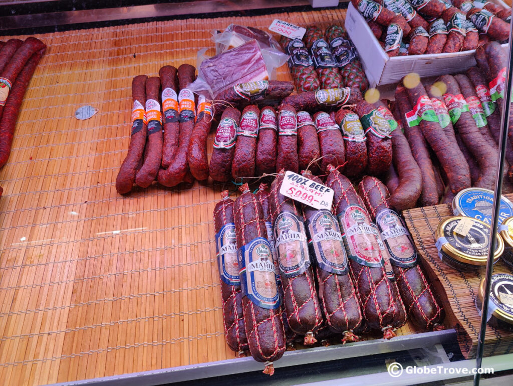 Hungarian sausages are one of the souvenirs from Budapest foodies love to buy.