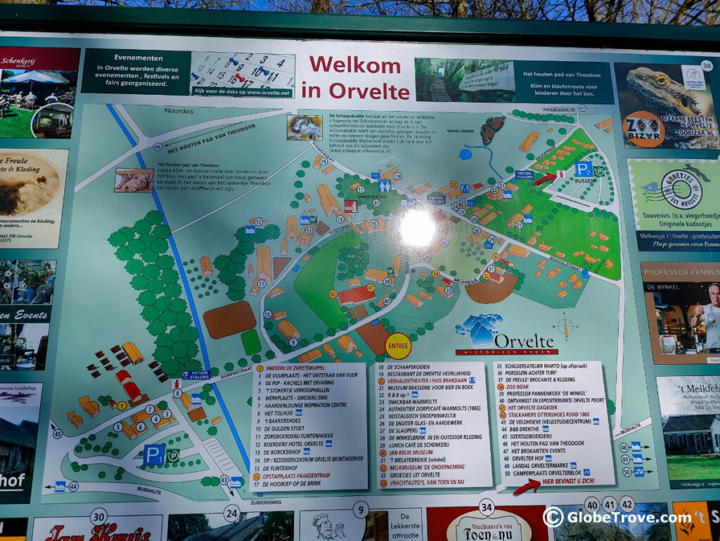 Map of the things to do in Orvelte, Netherlands