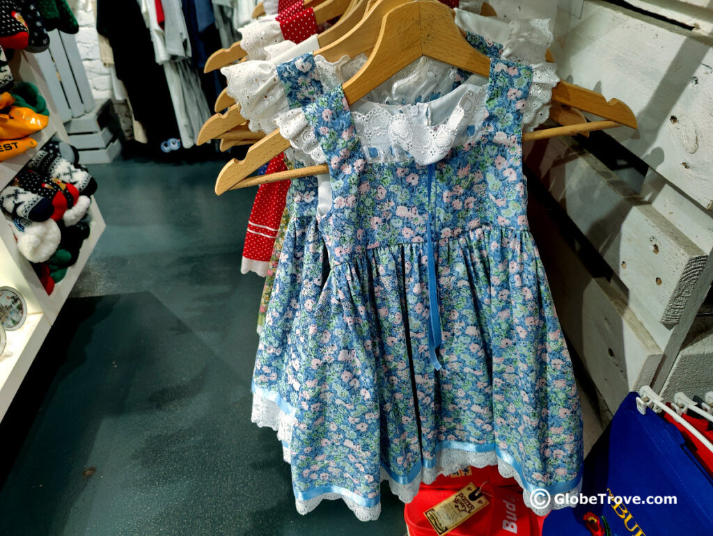 Some of the cute kids dresses that make great souvenirs from Budapest.