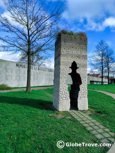 The memorial at Carrière Wellington. Stopping here is one of my highly recommended things to do in Arras France.