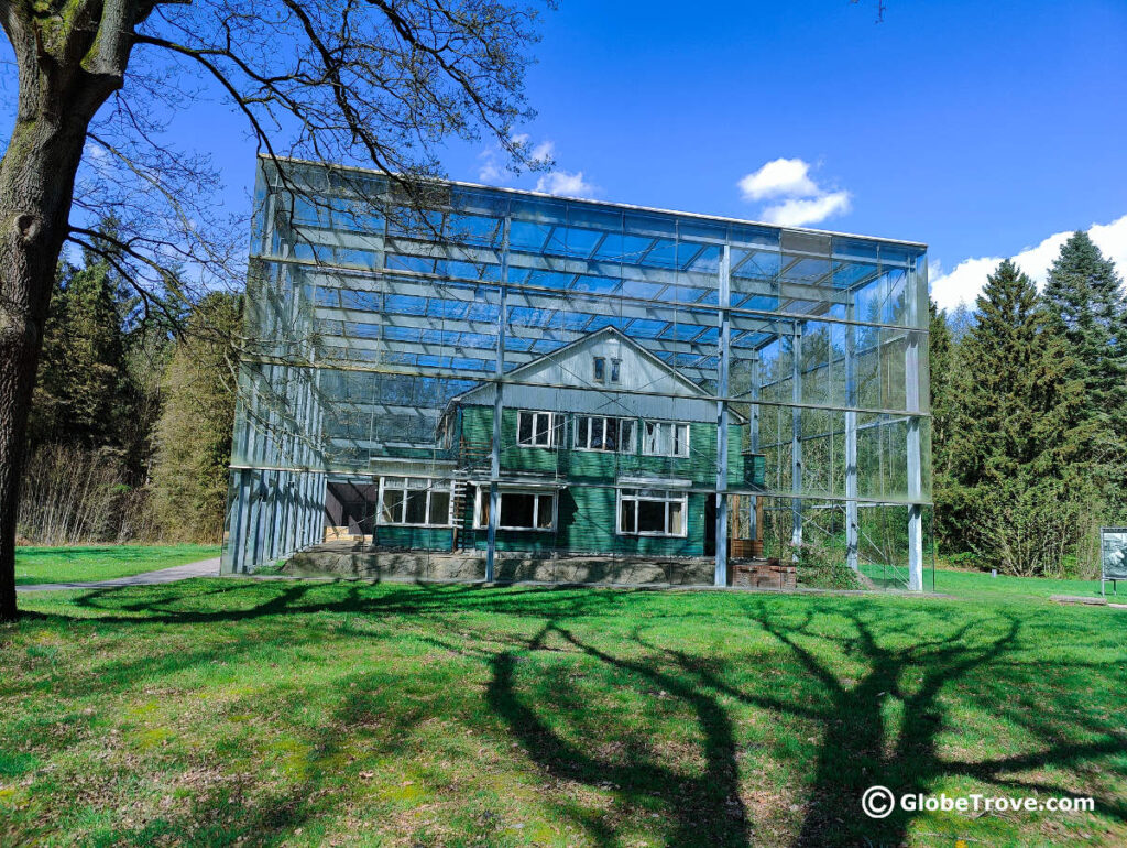The Commandant's house enclosed in glass in Westerbork.