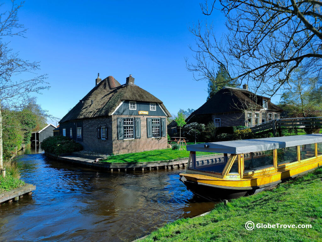Taking a boat tour is one of the top things to do in Giethoorn, the Netherlands