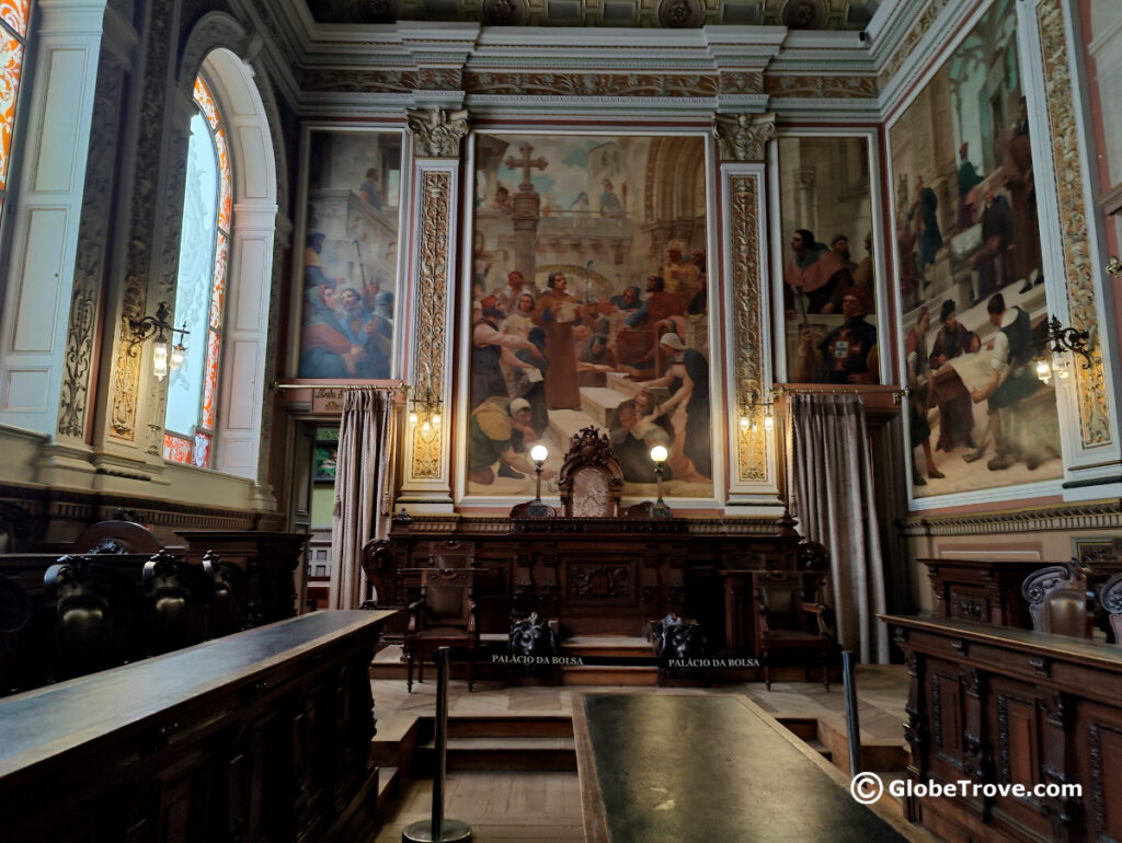 The Bolsa palace is one of my absolute favorite unique things to do in Porto because of the amount of history you learn from the place.