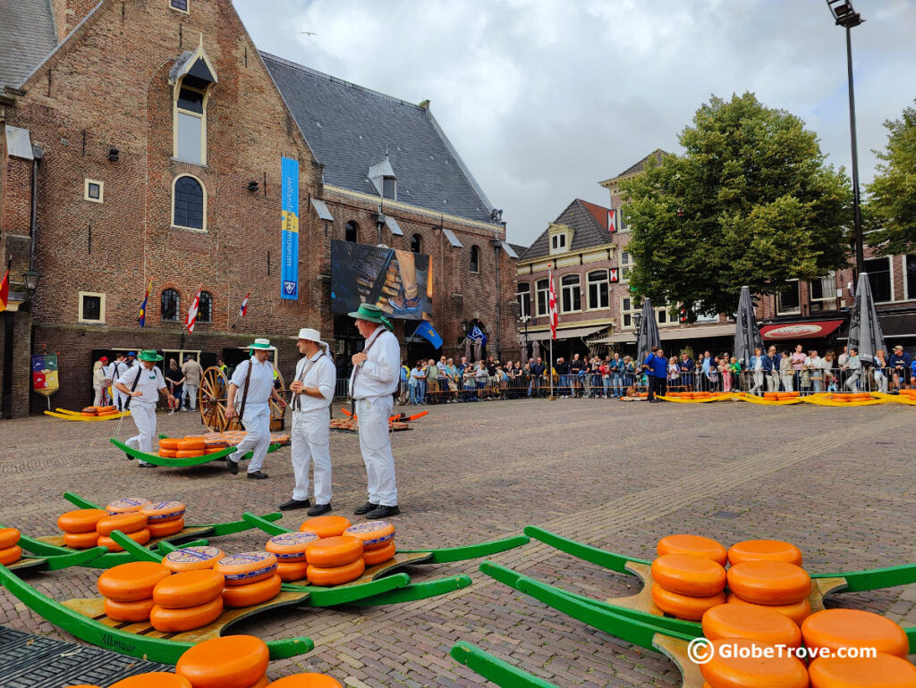Alkmaar cheese market and the trading