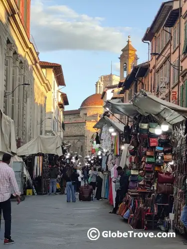 The markets in Florence are fun.