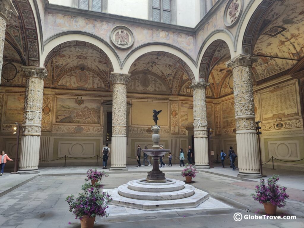 10 Free Things To Do In Florence 2 The beautiful Palazzo Vecchio in Florence. One of the parts that can be explored for free.