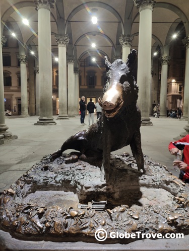 10 Free Things To Do In Florence 7 Porcellino Fountain is one of the free things to do in Florence that children enjoy.