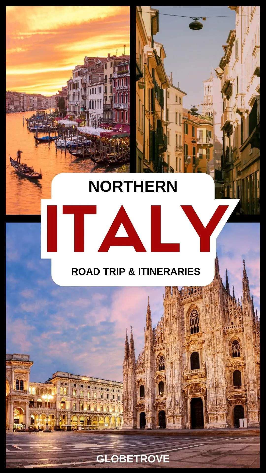 Northern Italy road trip and itineraries for 2 weeks and 1 week