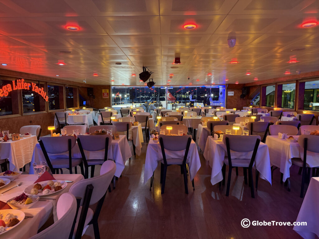 Dinner on the Bosphorous cruise in Istanbul