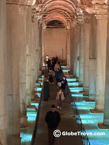 Basilica Cistern Tickets: Day vs Night Prices (and How to Avoid Overpaying) 5 The routes through Basilica Cistern in Istanbul